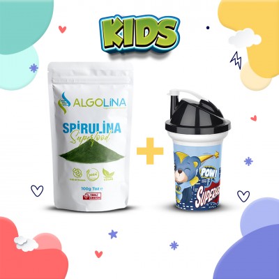 Algolina Spirulina Tozu 100 Gr + Tedy Çocuk Bardak