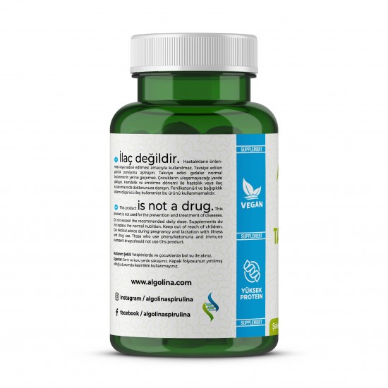 Algolina Spirulina Tablet 525 Mg -120 Tablets