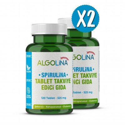 Algolina Spirulina Tablet 525 Mg - 120 Tablet (2 Adet)