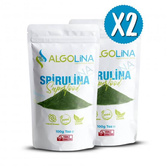 Algolina Spirulina Powder 100 G (2) - "Turkey's First 100% Domestic Production" Algolina Spirulina Powder 100 G (2) - "Turkey's First 100% Domestic Production"