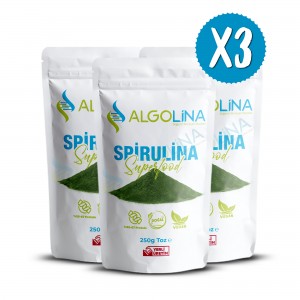 Algolina Spirulina Tozu 250 Gr (3 adet) - "Türkiye'nin İlk %100 Yerli Üretimi"
